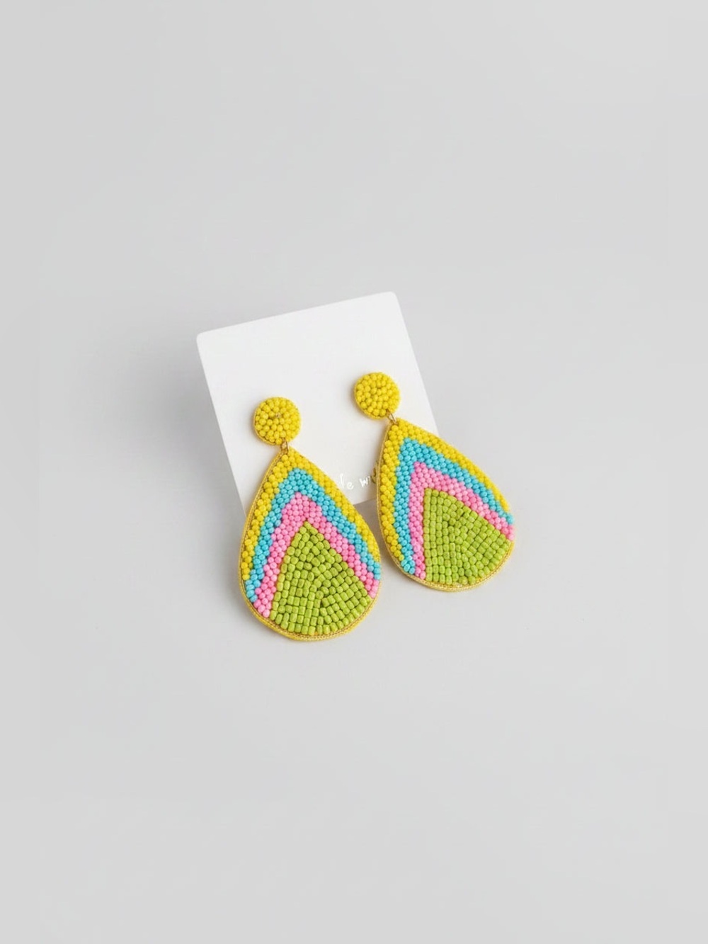 Summer Yellow Bead Earrings